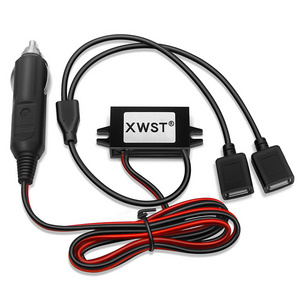 XWST DC 12V to 5V Step Down Converter 3A 15W Type-C Mini USB Buck Power Supply Charger for Auto Car Motorcycle Bus