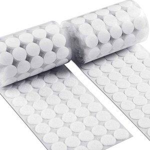 Sticky Hook and Loop Pad Adhesive 20 mm  White Black Round Velcroes self adhesive  Hook and Loop dots