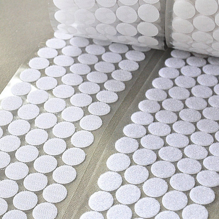 Polyester Nylon Strong Sticky  Easy Home DIY Double side Round Shape Velcroes Coin Sustainable Self-adhesive Hook and Loop Dots