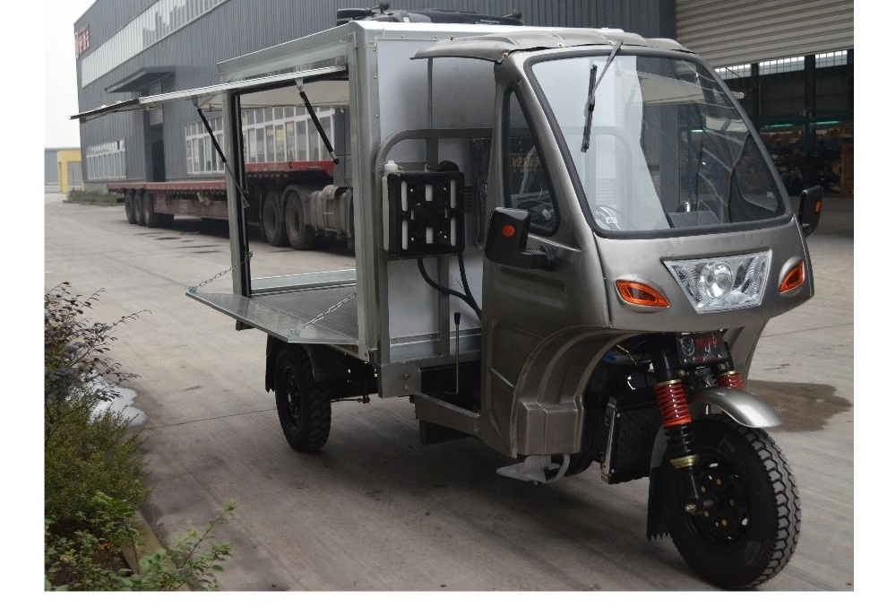 200 CC Engine Three Wheel Enclosed Shopping Box Motorcycle/Tricycle With Enclosed Cabin