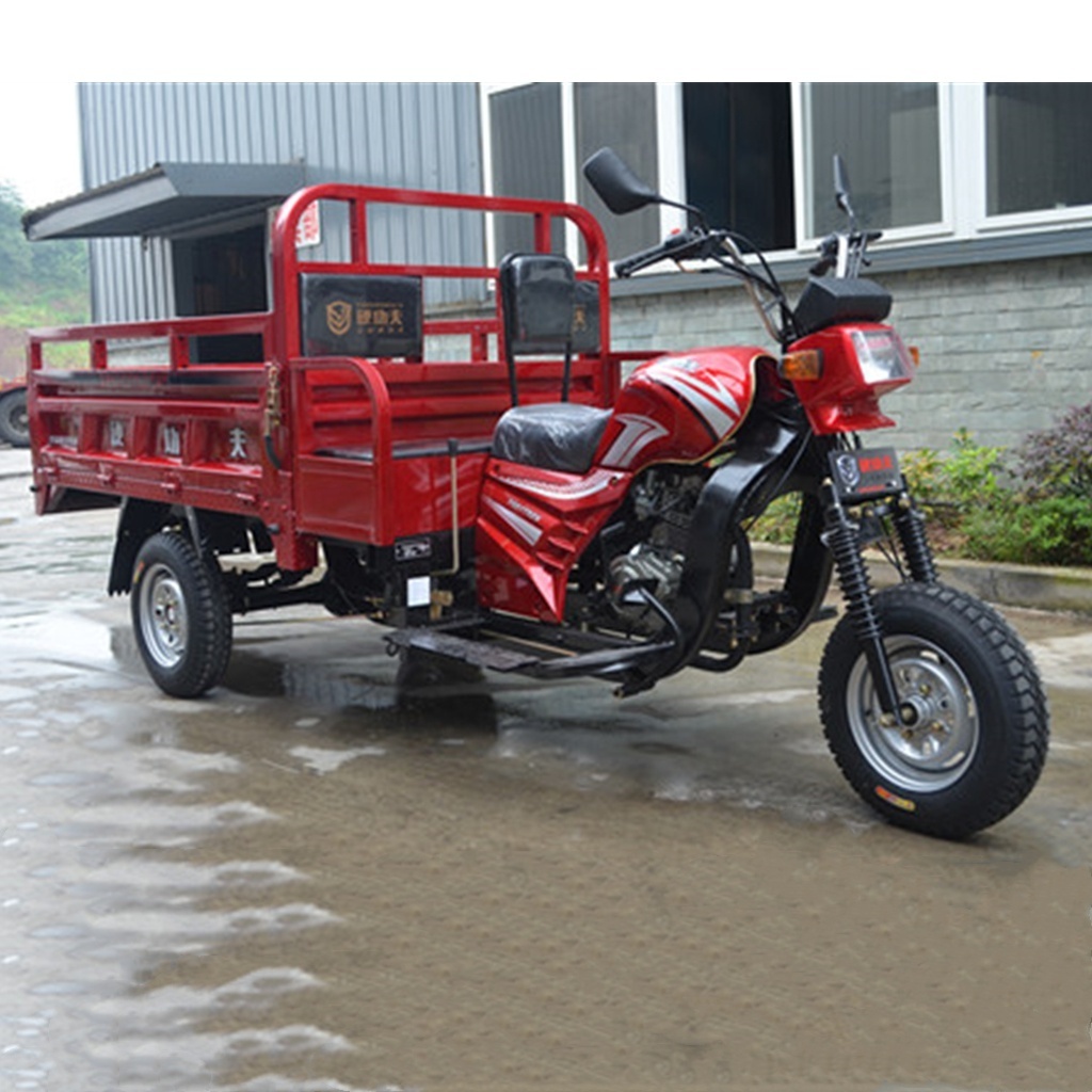 hot sale150cc motorized gas powered three wheel motorcycle/cargo tricycle with passenger seats