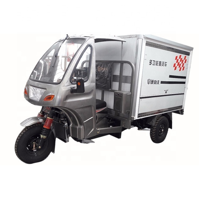 200 CC Engine Three Wheel Enclosed Shopping Box Motorcycle/Tricycle With Enclosed Cabin