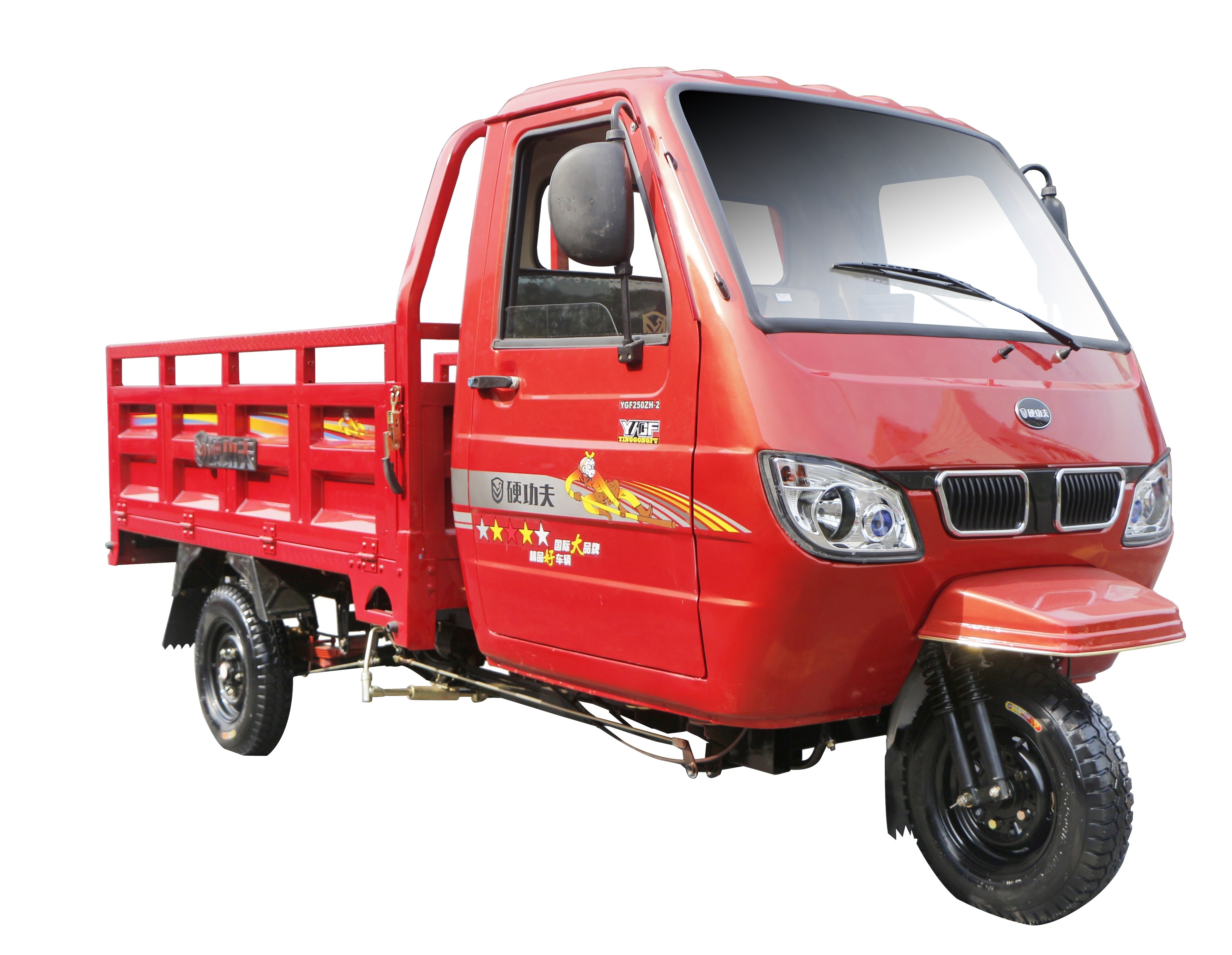 gasoline closed cabin tricycle cargo truck three wheel motorcycle with driving room