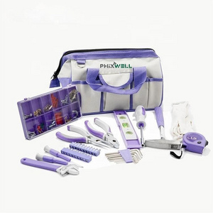 138 Piece Purple Ladies Mechanical Hand Tool Set with Tool Storage Hand Bag