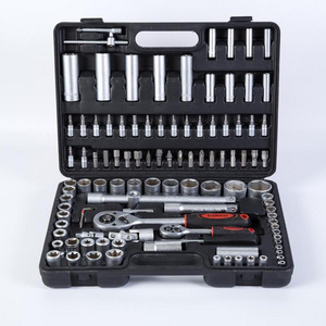 Spot retail Kraftmax 108 PCS professional socket set hand tools set with tool box sending to Germany