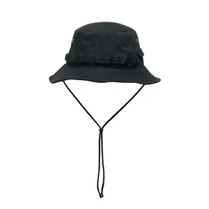 Spring  hot selling sublimation cap winter custom simple outdoor plain 100% cotton fisherman sun protection bucket hat with rope