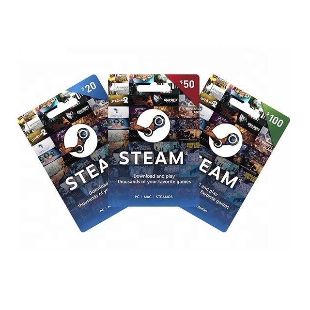 Steam Wallet $50 US Dollar Gift Cards