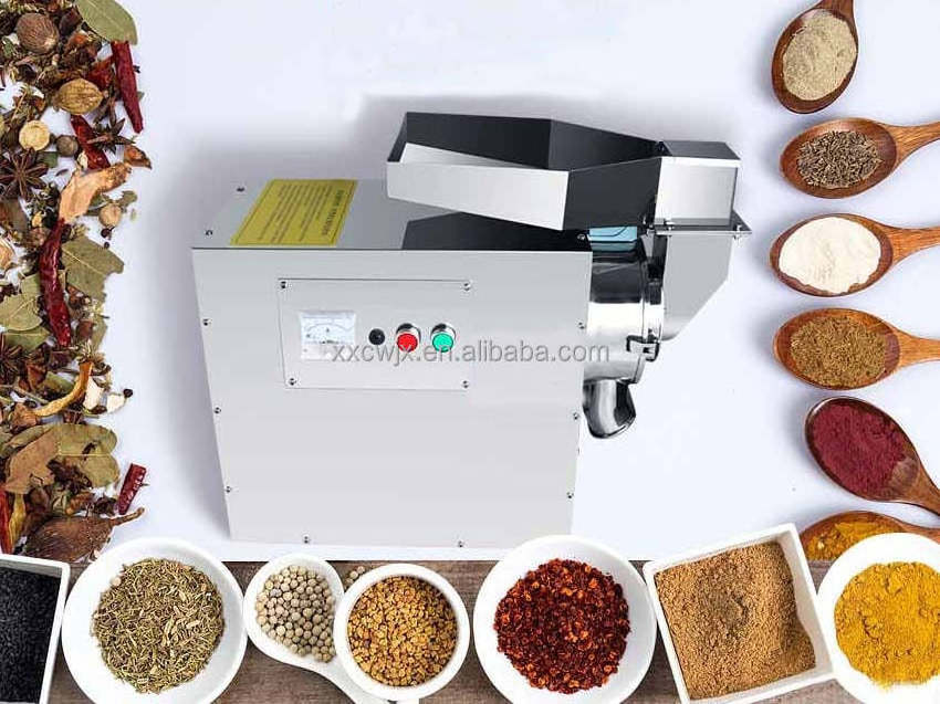 Small Size Grinder Machine Cyclone Air Lock Kitchen Star Anise Cinnamon Peppercorn Angelica Nutmeg Cumin Powder Grinder