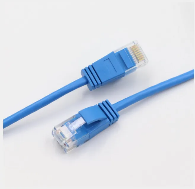 OEM Ultra Slim UTP CAT6A Patch Cables Unshielded network cable 28AWG 10Gb PVC LSZH Ethernet Transparent Boot RJ45 Patch Cord 1m