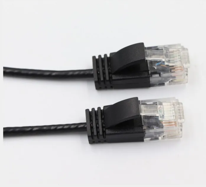 OEM Ultra Slim UTP CAT6A Patch Cables Unshielded network cable 28AWG 10Gb PVC LSZH Ethernet Transparent Boot RJ45 Patch Cord 1m