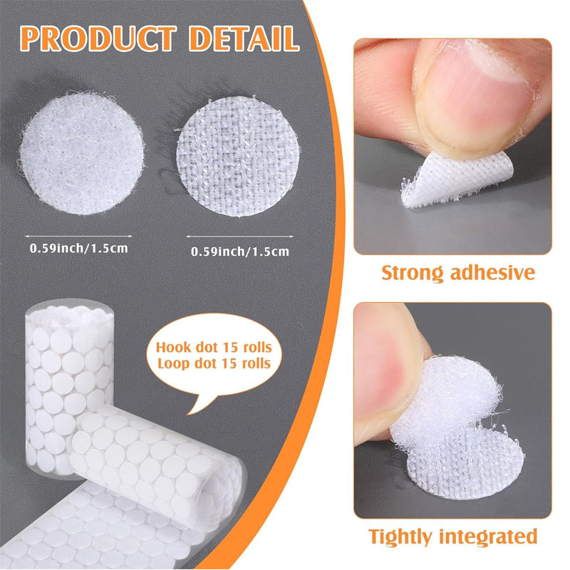 Customized Velcroes Shade Round Self Adhesive Hook And Loop Dots/strap/ Coin/ Square Heavy Duty Back Glue