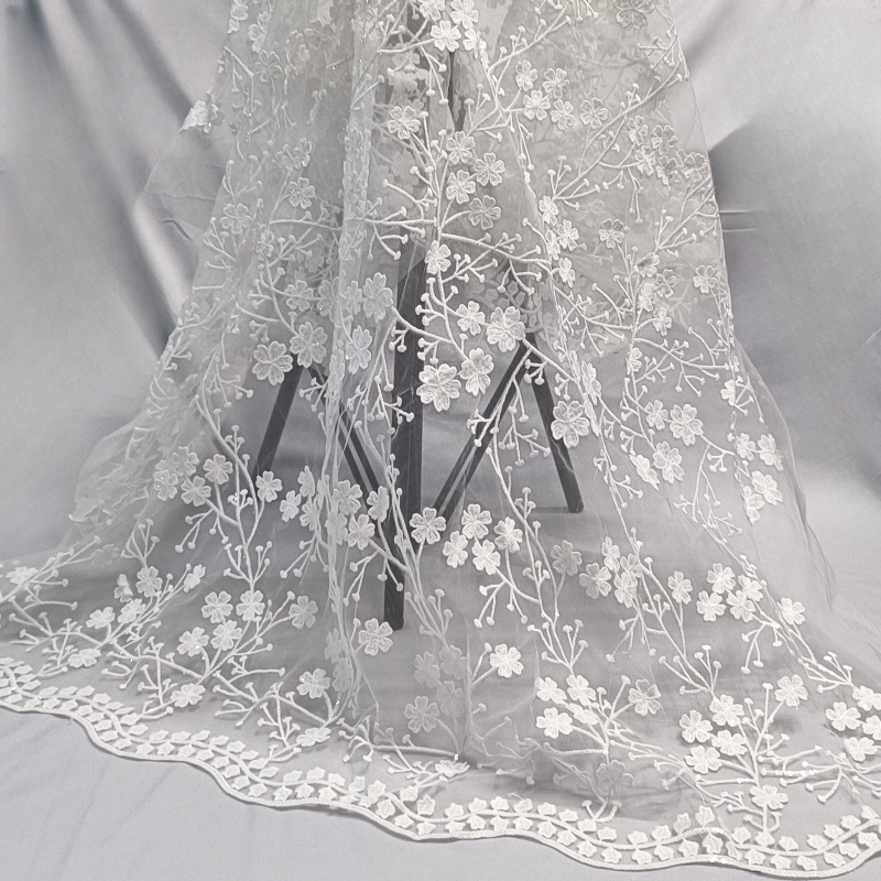 affinity white wholesale price luxury beaded african lace fabric for wedding evening dress