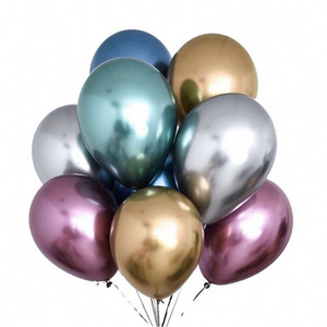 Party Latex Balloons 12Inch Decoration Giant Inflatable Helium Metal Color Chrome Metallic Balloon