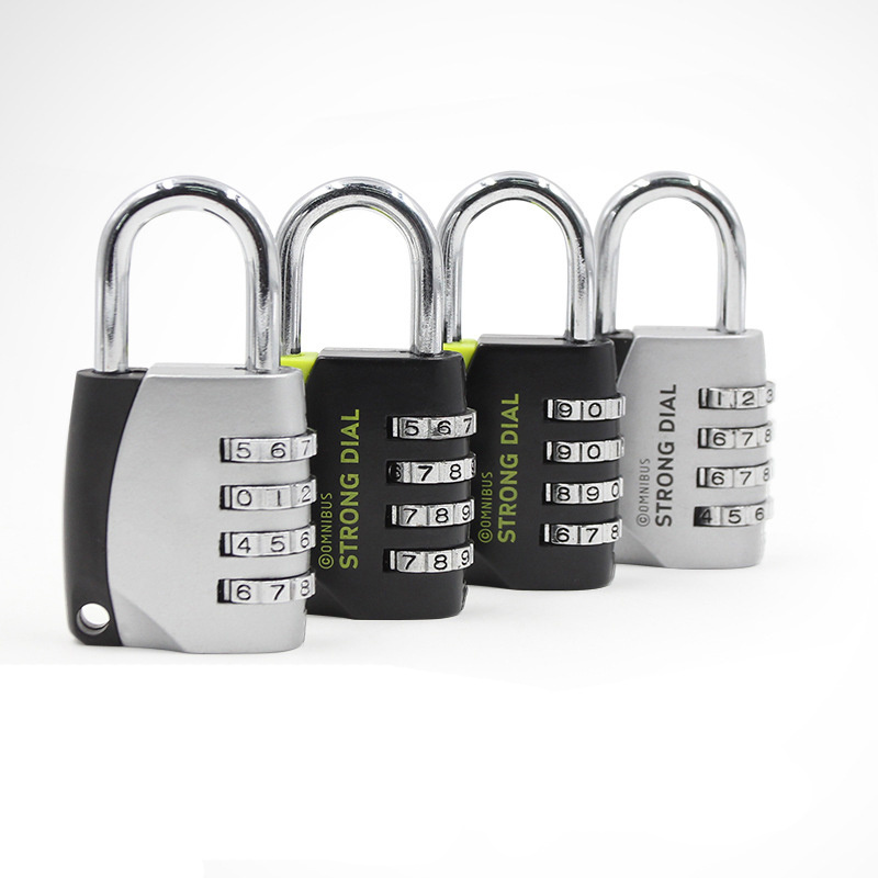 QAKGL Safety cheap password 4 digital iron cable padlock luggage zipper code combination lock