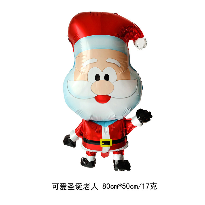 Wholesale Merry Christmas foil balloons Santa Claus elk Snowman Penguin decoration inflatable aluminum balloon