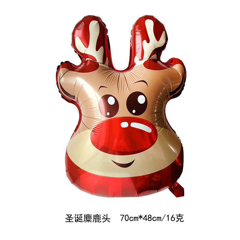 Wholesale Merry Christmas foil balloons Santa Claus elk Snowman Penguin decoration inflatable aluminum balloon