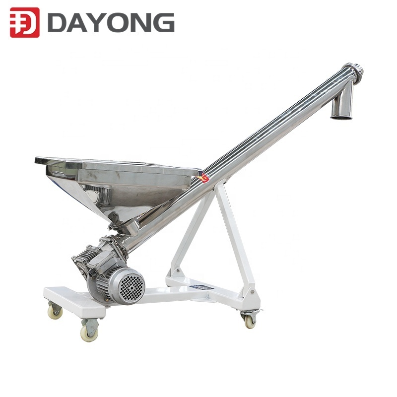 Flexible  screw conveyor auger feeder for powder and granules with hopper