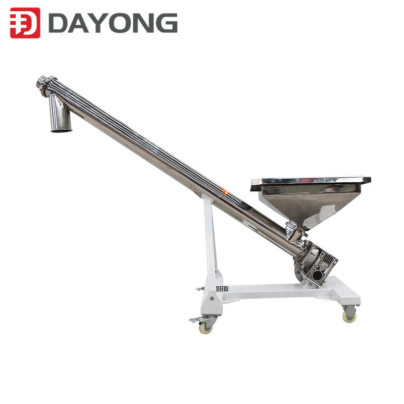 SS304  wheat bulgur spiral screw auger inclined conveying machine