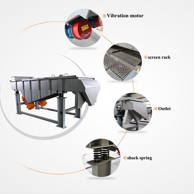 China Manufacturer industrial automatic linear vibrating sieve machine for charcoal screening