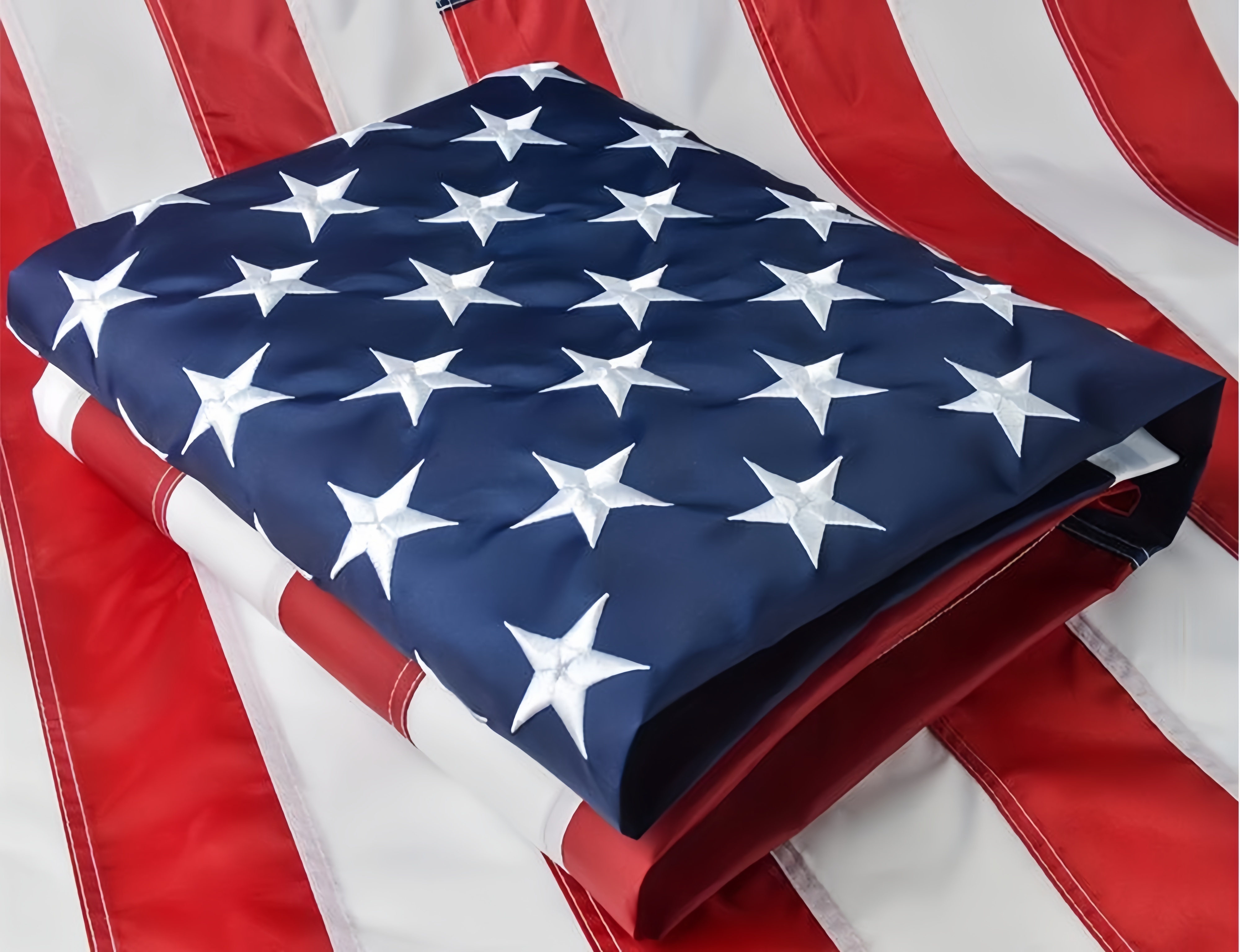 Custom 3x5ft 90x150 cm Nylon Polyester Material Embroidered Stars Sewn Stripe American USA Country National Flag