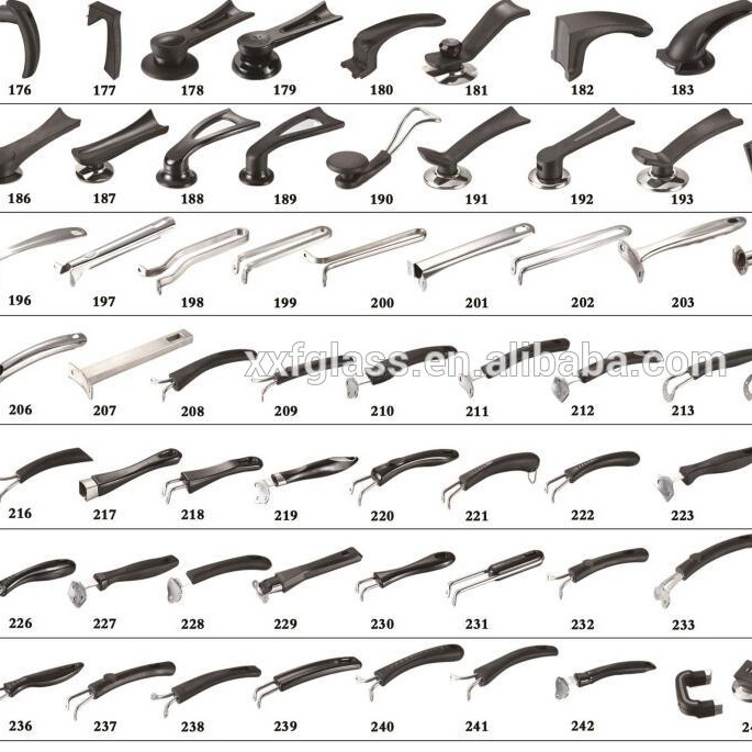 OEM Bakelite Frying Pan Handle Eco-Friendly Glass Lids for Cookware Accessories and Parts