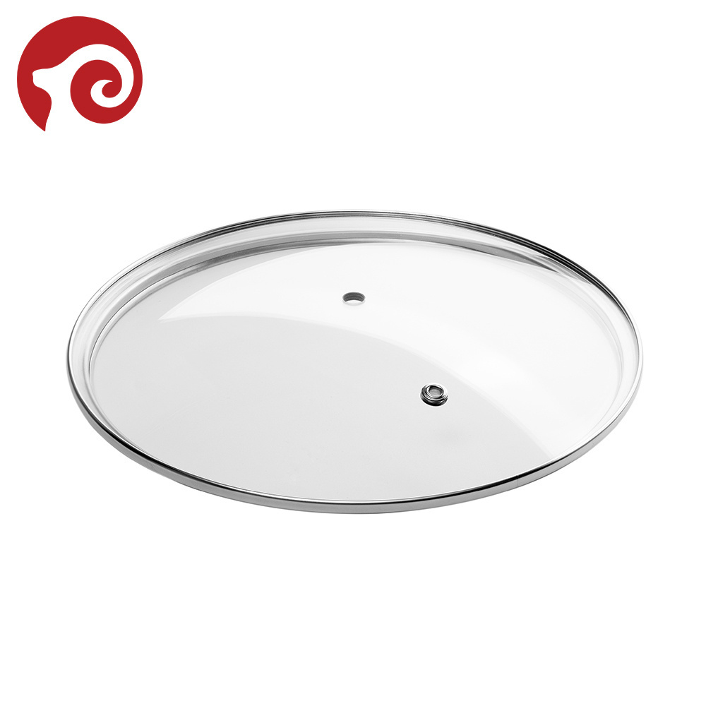 round Eco-Friendly Pan Lid Tempered Glass Pot Cover for Cookware Parts and Lid Replacement