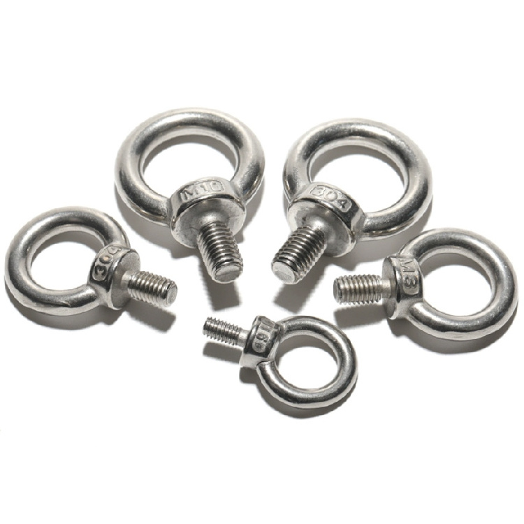 High Quality China manufacturer DIN 580 Zinc Plated Collar Lifting Eyebolt Stainless steel 304 Rigging Eye bolt