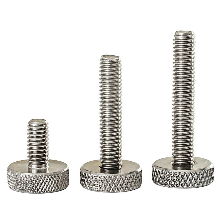 Knob Screws Stainless Steel Knurled Head Thumb Screw Shoulder Thumb Screws