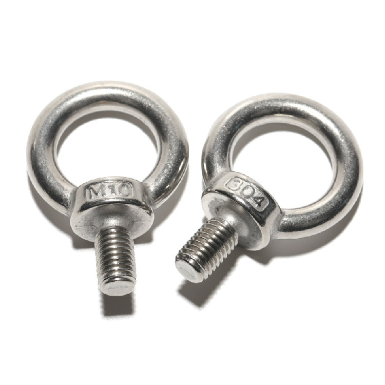 High Quality China manufacturer DIN 580 Zinc Plated Collar Lifting Eyebolt Stainless steel 304 Rigging Eye bolt