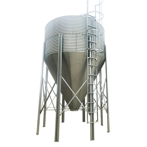 Animal feeder small silos feed bins for broiler Galvanized Steel Poultry Feeder Silo Trough Automatic Chicken pig