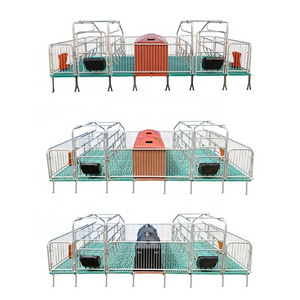 2023 Hot Sale Breeding Stalls Of Galvanized Pig Cage Swine Farm Equipment Sow Farrowing Crate