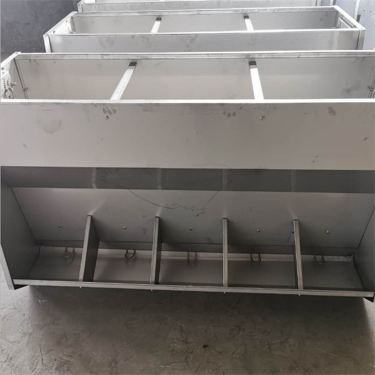 stainless steel two sided pig feeding trough automatic feeder for nursery fattening sows free feeding