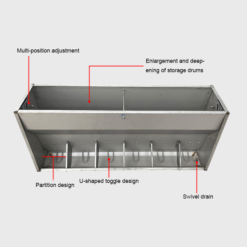 Double Sides Pig Feed Trough Stainless Steel Water Trough Pig Feeding Trough For Pig Farm