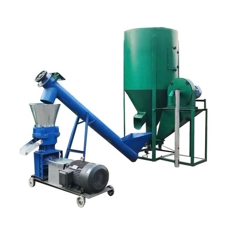 300-400KG/H Capacity Combined Type and Sawdust Hammer Mill With Feed Pellet Making