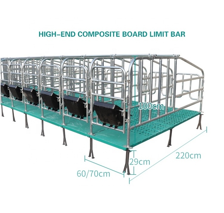 2023 Hot Sale Breeding Stalls Of Galvanized Pig Cage Swine Farm Equipment Sow Farrowing Crate