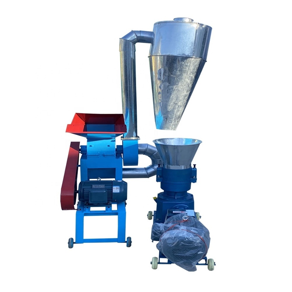 300-400KG/H Capacity Combined Type and Sawdust Hammer Mill With Feed Pellet Making