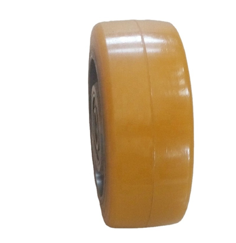 Support Stability Wheel 100x40-20 Mm Solid Polyurethane Cast Iron Tyre For Yale electric Pallet Truck /Forklift