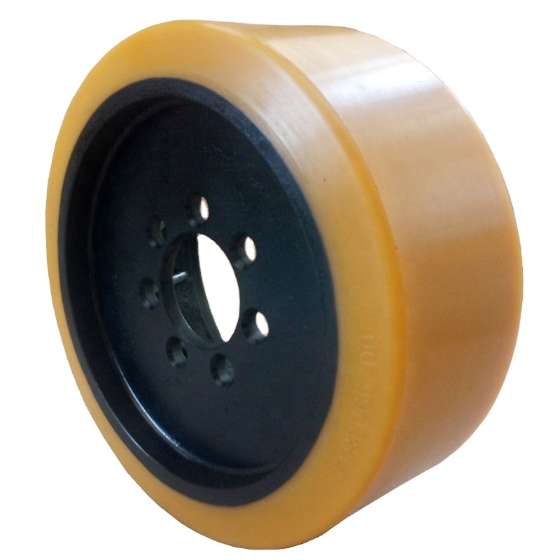 Long Service life 343x140-80 mm 7 holes Yale  Part No. 1643642 Durable Polyurethane Drive Traction Wheel Tire