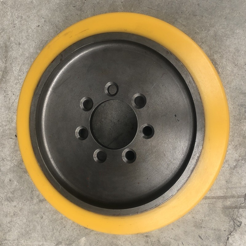 Long Service Life 343x114-80 mm 7 holes  Yale HY  Forklift Part No.  2793541 Polyurethane Drive Traction wheel Tire