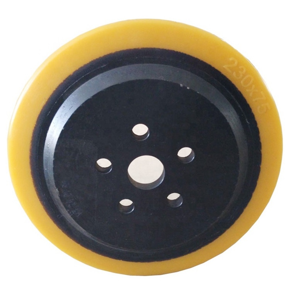 230x75/85-30 mm 5 holes Durable Poly urethane  PU Smooth Drive Traction wheel Tire used on HY Yale Forklift /Truck