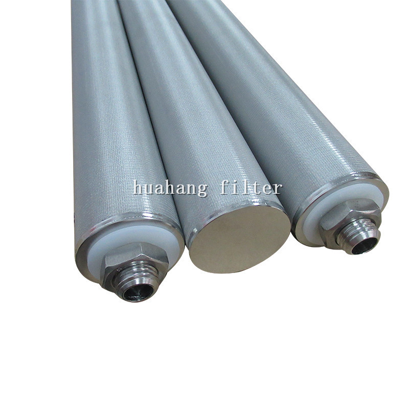 Pre-filter flue gas  probe filter element industrial vacuum pump pipeline 5 10 micron stainless steel strainer sintered mesh