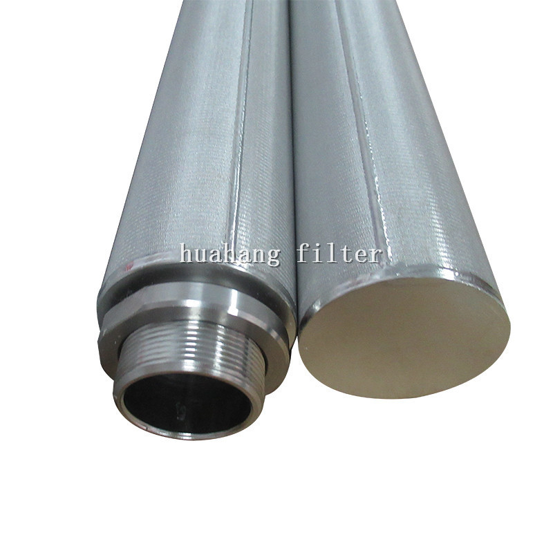 Pre-filter flue gas  probe filter element industrial vacuum pump pipeline 5 10 micron stainless steel strainer sintered mesh