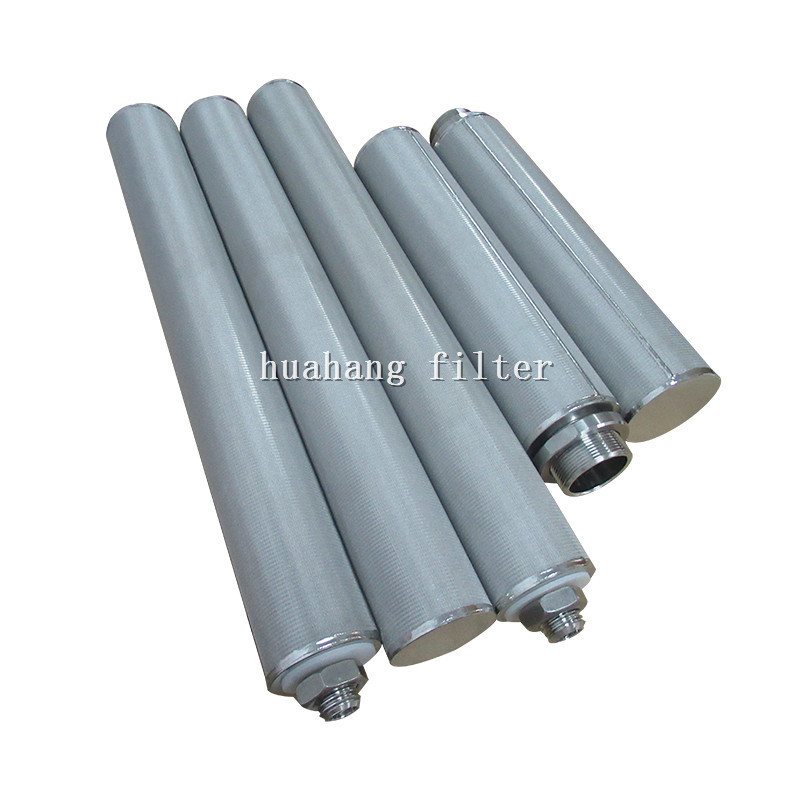 Pre-filter flue gas  probe filter element industrial vacuum pump pipeline 5 10 micron stainless steel strainer sintered mesh