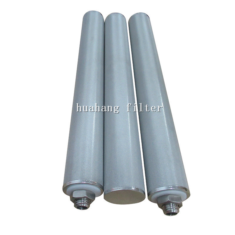 Pre-filter flue gas  probe filter element industrial vacuum pump pipeline 5 10 micron stainless steel strainer sintered mesh