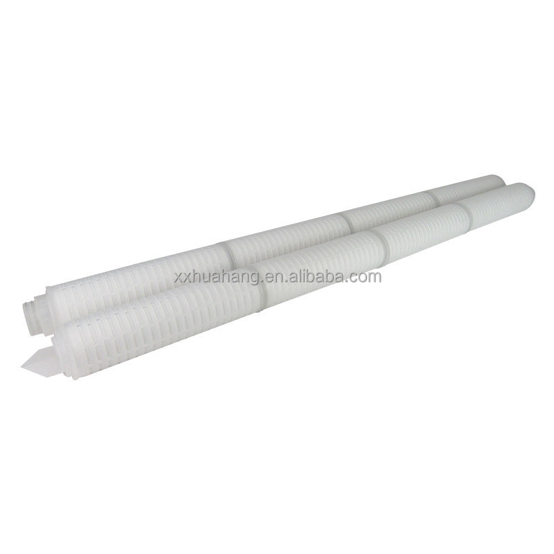 Huahang supply Pleated Polypropylene Pp Water Filter Cartridge 20inch 10inch 5 Micron 0.2 Micron Membrane Water Filter Cartridge