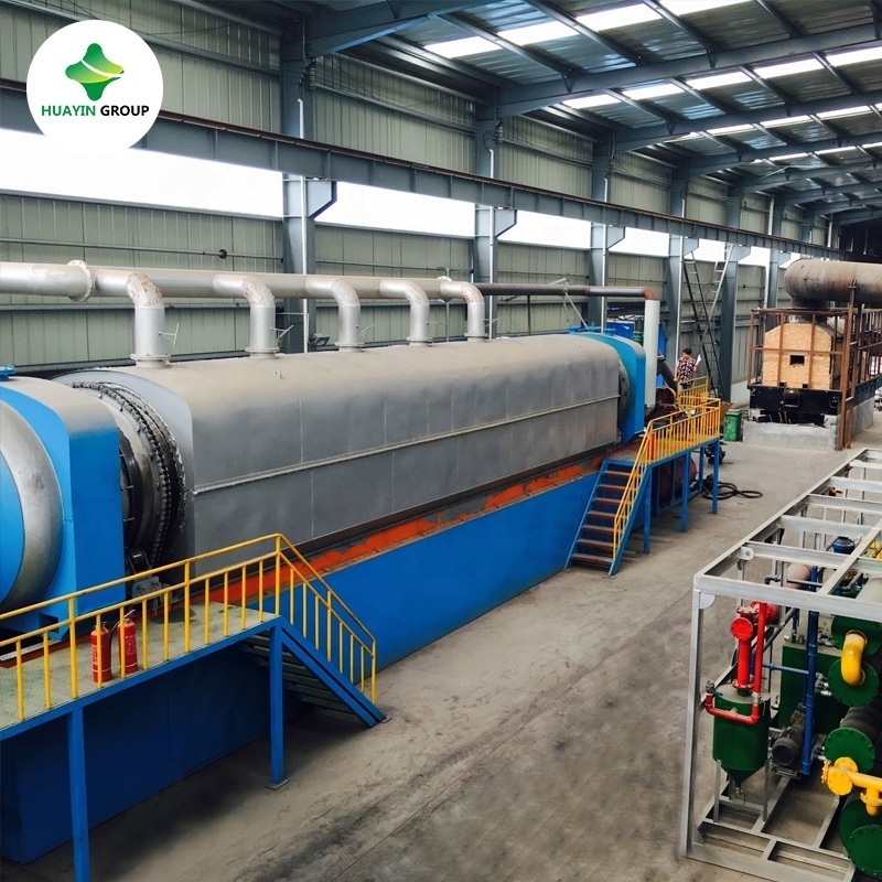 5ton-30ton full automatic continuous scrap rubber tyre pyrolysis to oil equipment