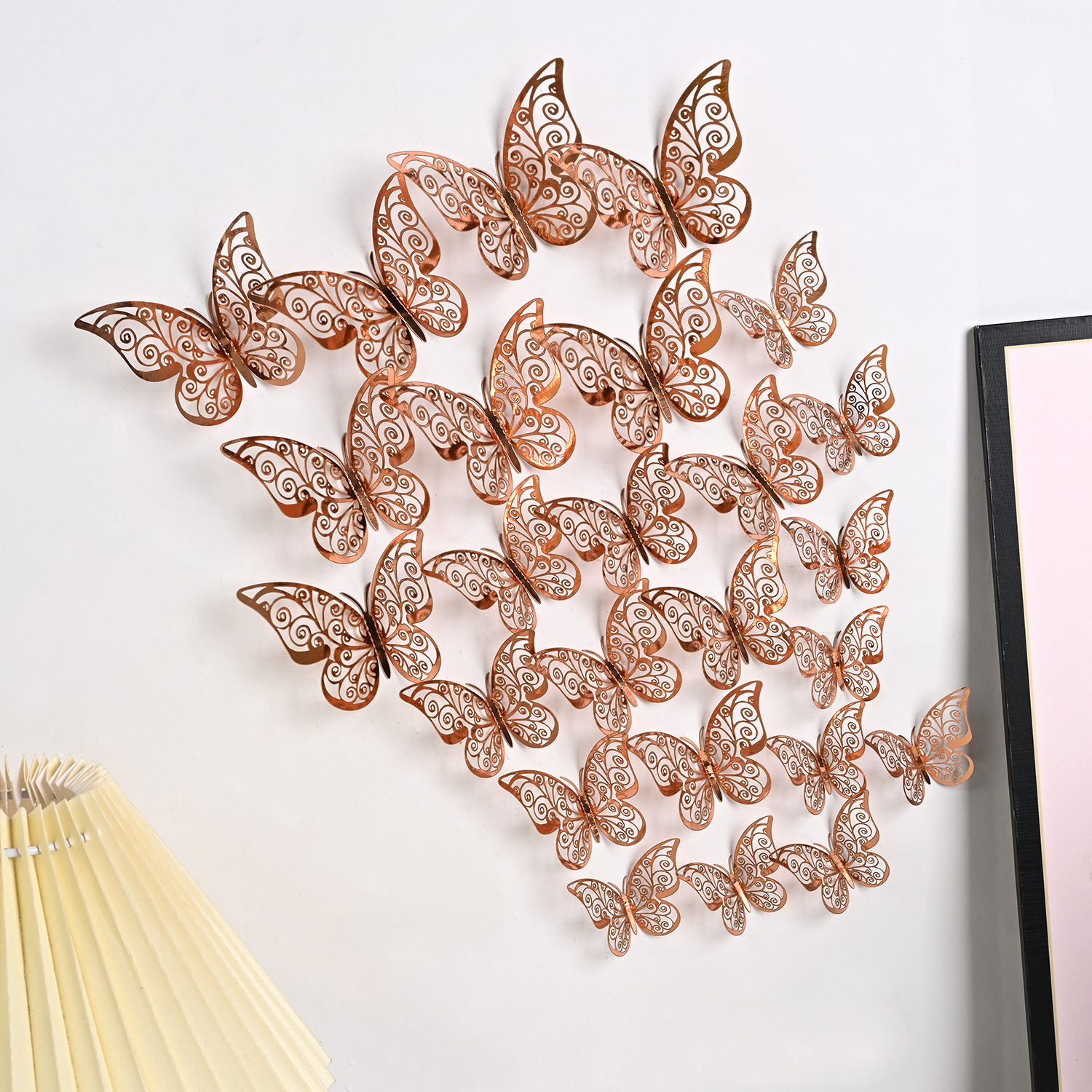 Simulation 3D Creative Butterfly Wall Stickers custom Butterfly Wall Stickers Home Decor 12pcs/set living room decoration props