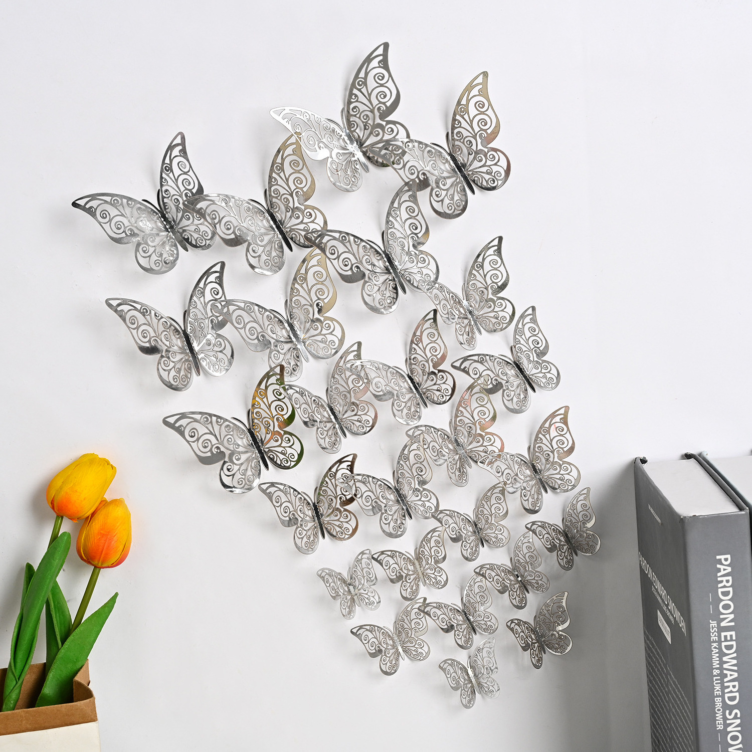 Simulation 3D Creative Butterfly Wall Stickers custom Butterfly Wall Stickers Home Decor 12pcs/set living room decoration props