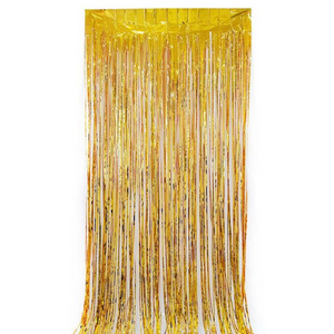 Metallic Tinsel Foil Fringe Curtains Streamer Backdrop Eco-friendly Party Curtains for Birthday Festival Decorations