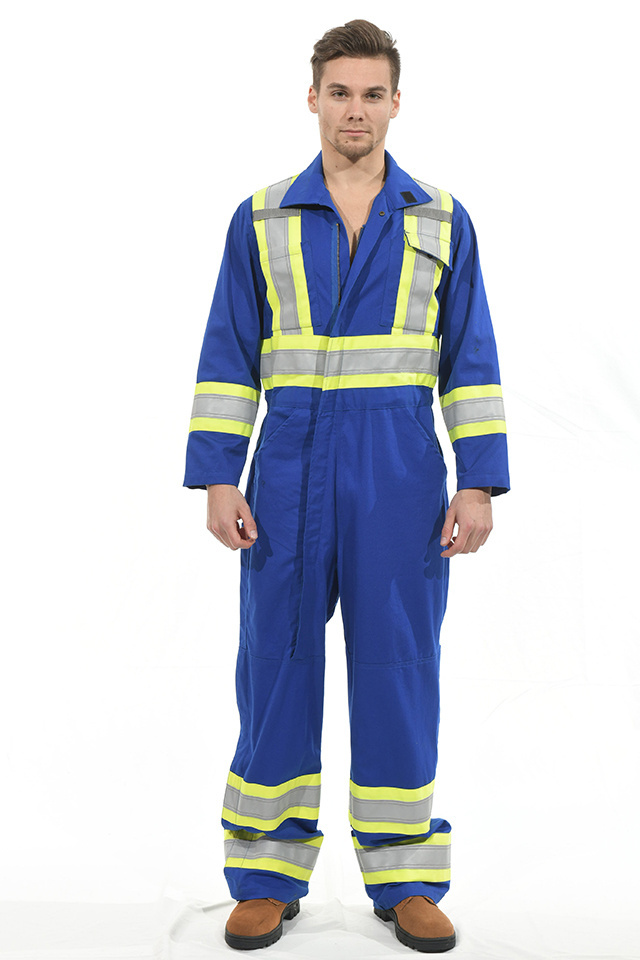 FR clothing Fire Resistant Suit with reflective trim flame resistant coverall